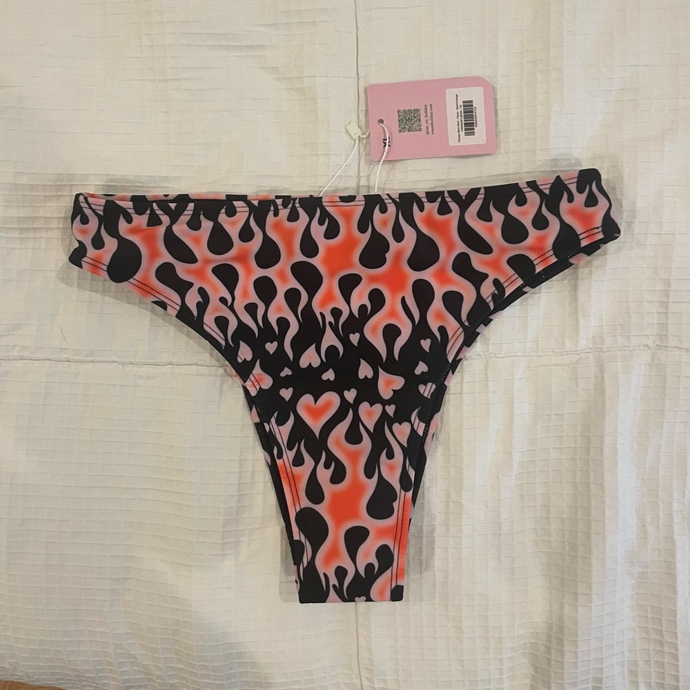 Emma Mulholland on Holiday - FLAME CHEEKY BIKINI BRIEF ❤️‍🔥